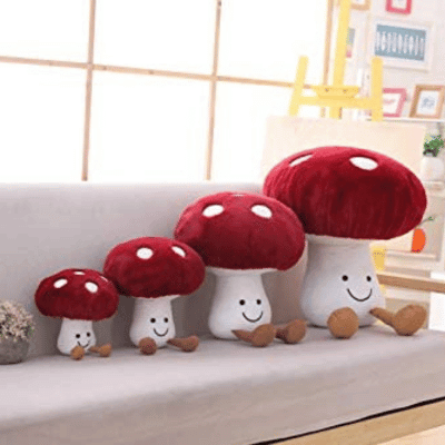 FJZFING Cute Mushroom Plush Pillow