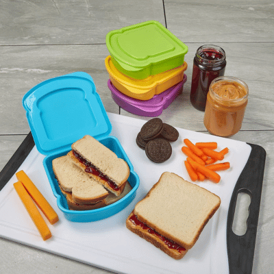 Kitchen & Cabana 4-Pack Small Size Sandwich Container