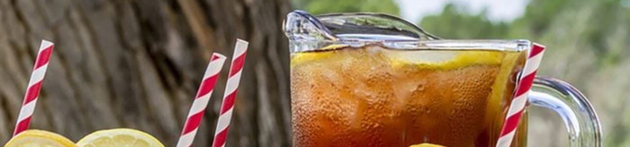 Tea Pitcher and Straws