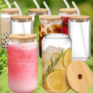 Netany glass cup with lid