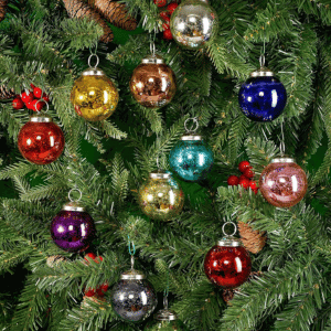 Serene Vintage Christmas Tree Ornaments