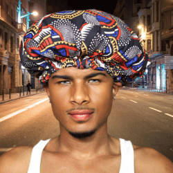 A man with a silk bonnet
