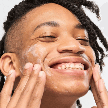 Person using Bubble Skincare Slam Dunk Facial Moisturizer