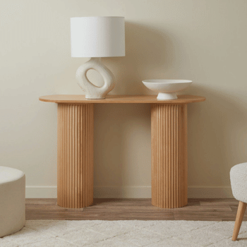 Fluted hall table