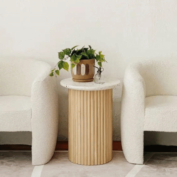 Fluted accent table