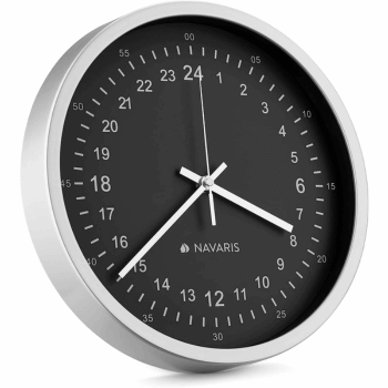Navaris 24-hour analog clock