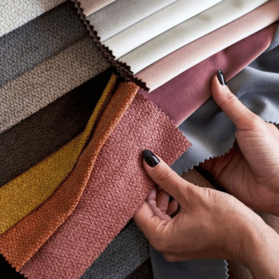 Colored fabrics for linen upholstery