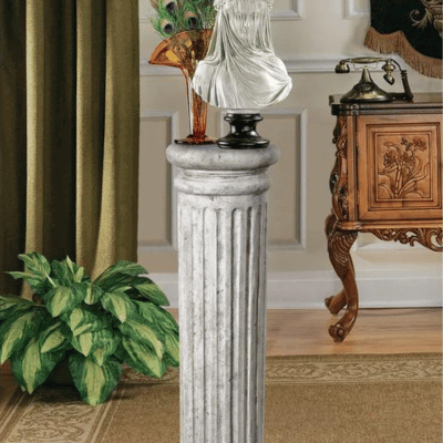 Greek era fluted pedestal column