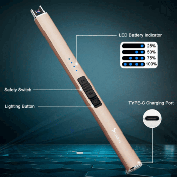 SUPRUS Electric Arc Lighter infographic