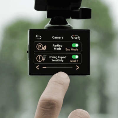 Truck dash camera showing modes of operation