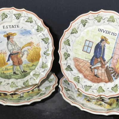 BASSANO signed Italian ceramic plates