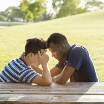 Man showing compassion to an ADHD child