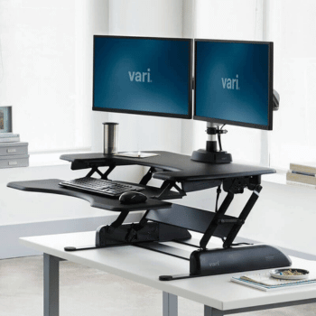 Sit-stand desk for work at home office