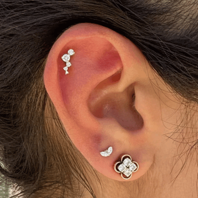 Bvla x Fiax Lux Ripple flat back earring