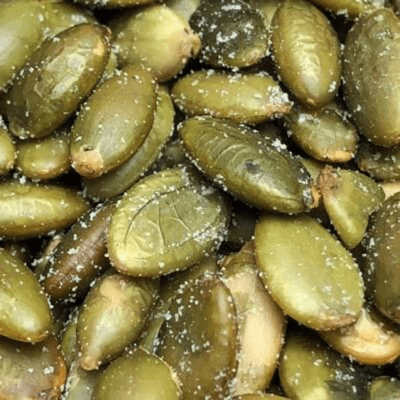 Shelled salted pumpkin seeds