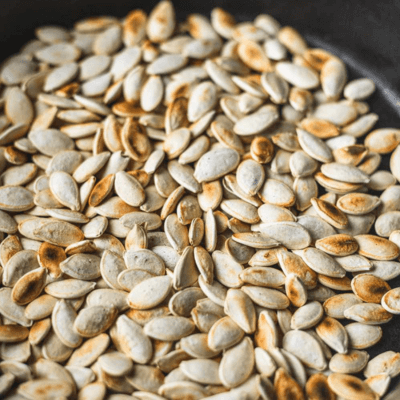 Skillet-toasted pumpkin seeds