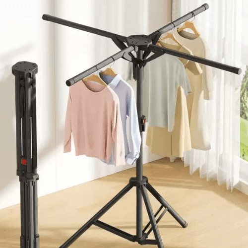 Travel-sized clothes hanger to air clothing while traveling