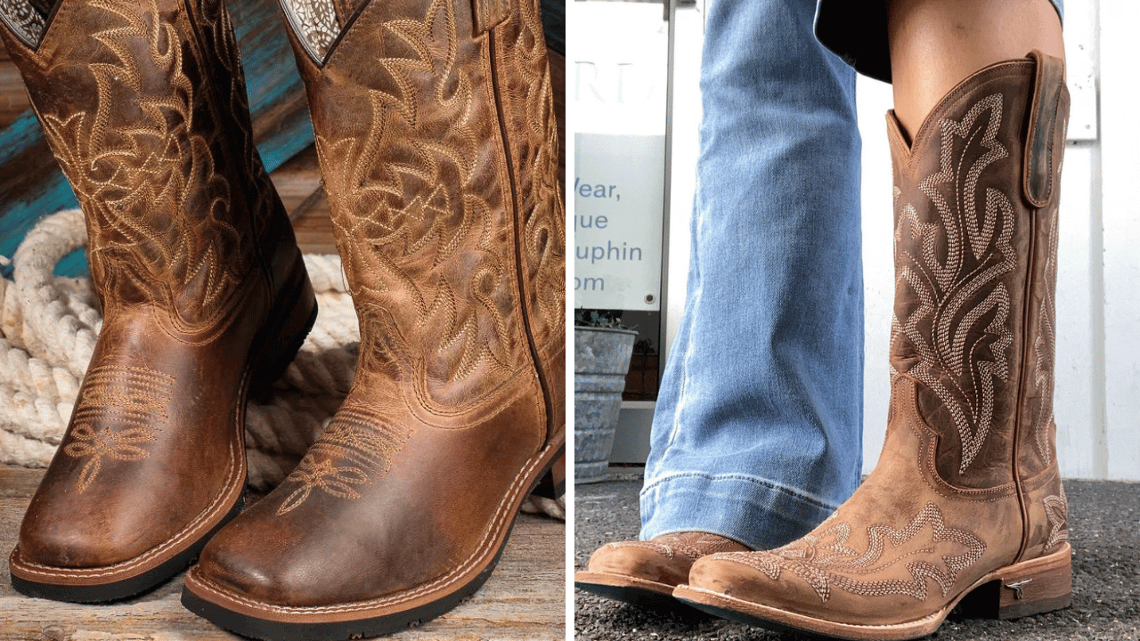 Women's Square Toe Cowboy Boots