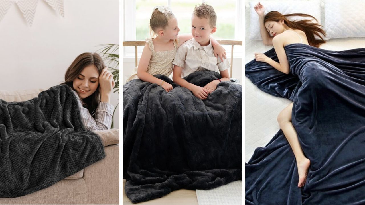 Black Throw Blanket