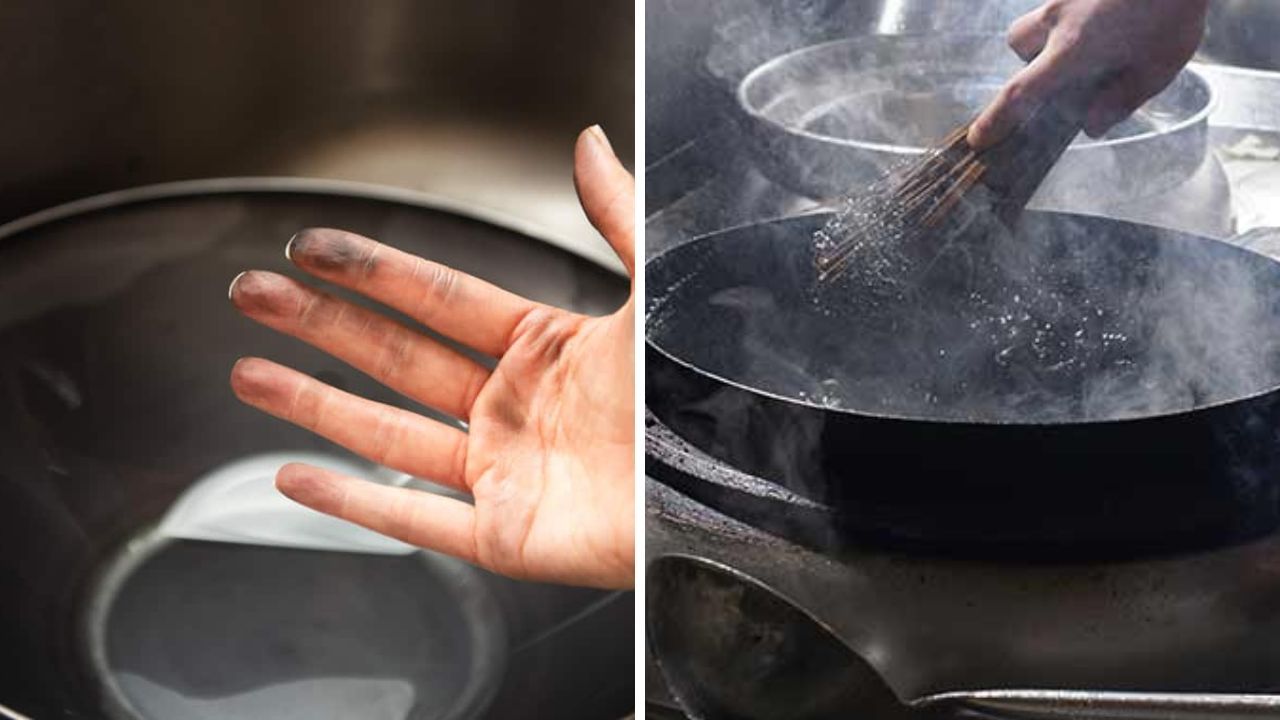 Inspecting and Cleaning a Carbon Steel Wok