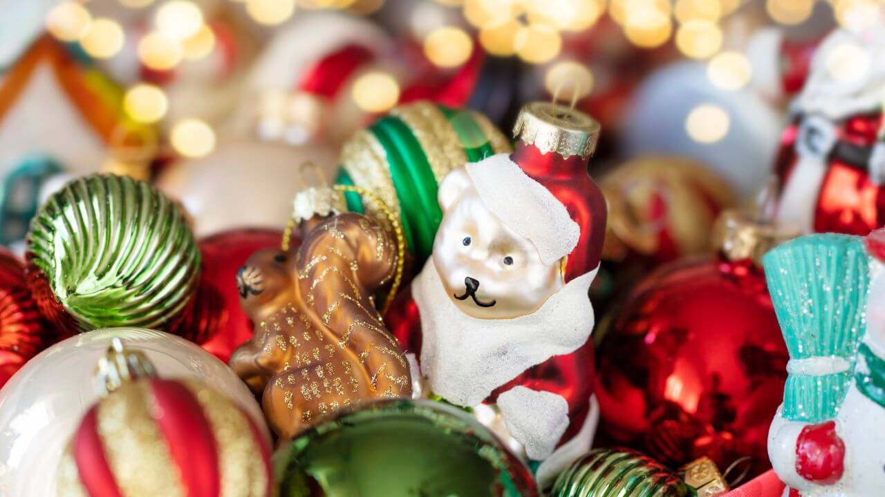 Collection of vintage Christmas ornaments