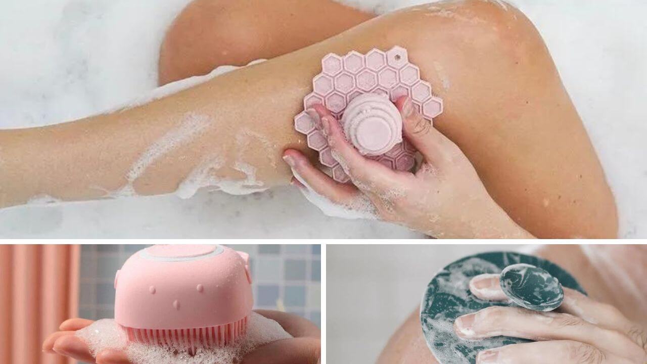 Silicone body scrubbers in action