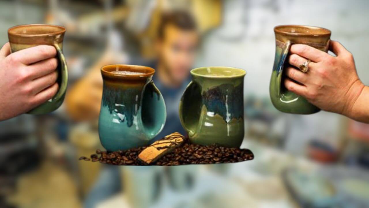 Hand warmer mugs for the right hand and left hand