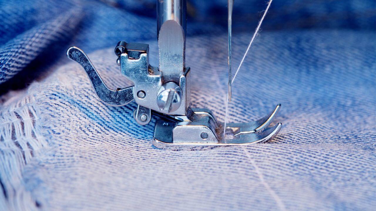 Sewing denim to make a donut hole butt pillow