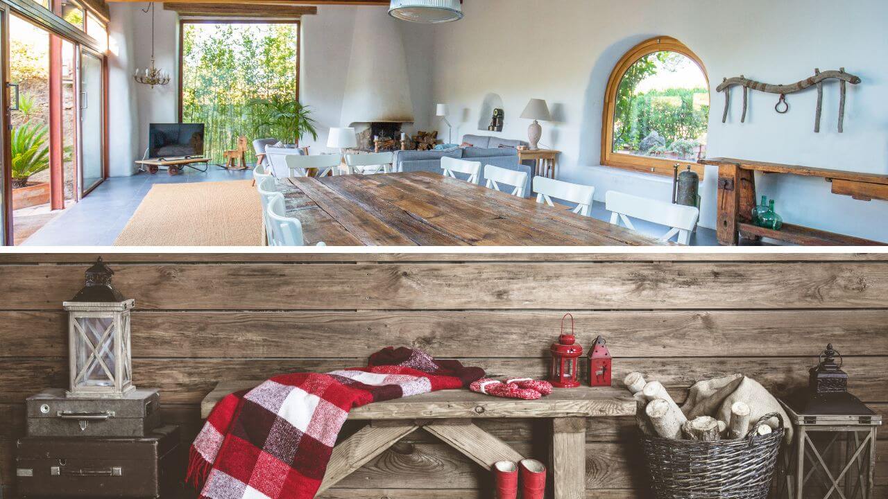 Seeing two rooms using farmhouse decor