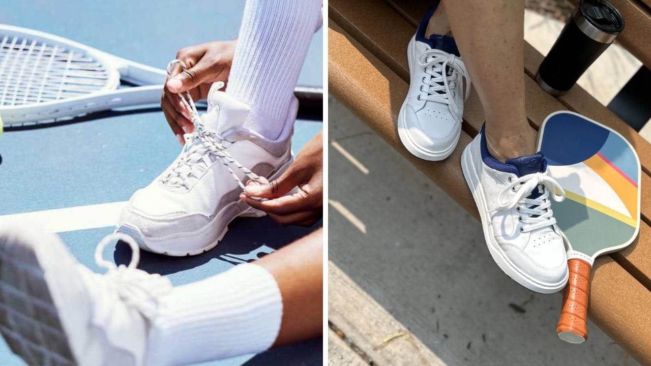 Viewing tennis shoes and pickleball shoes