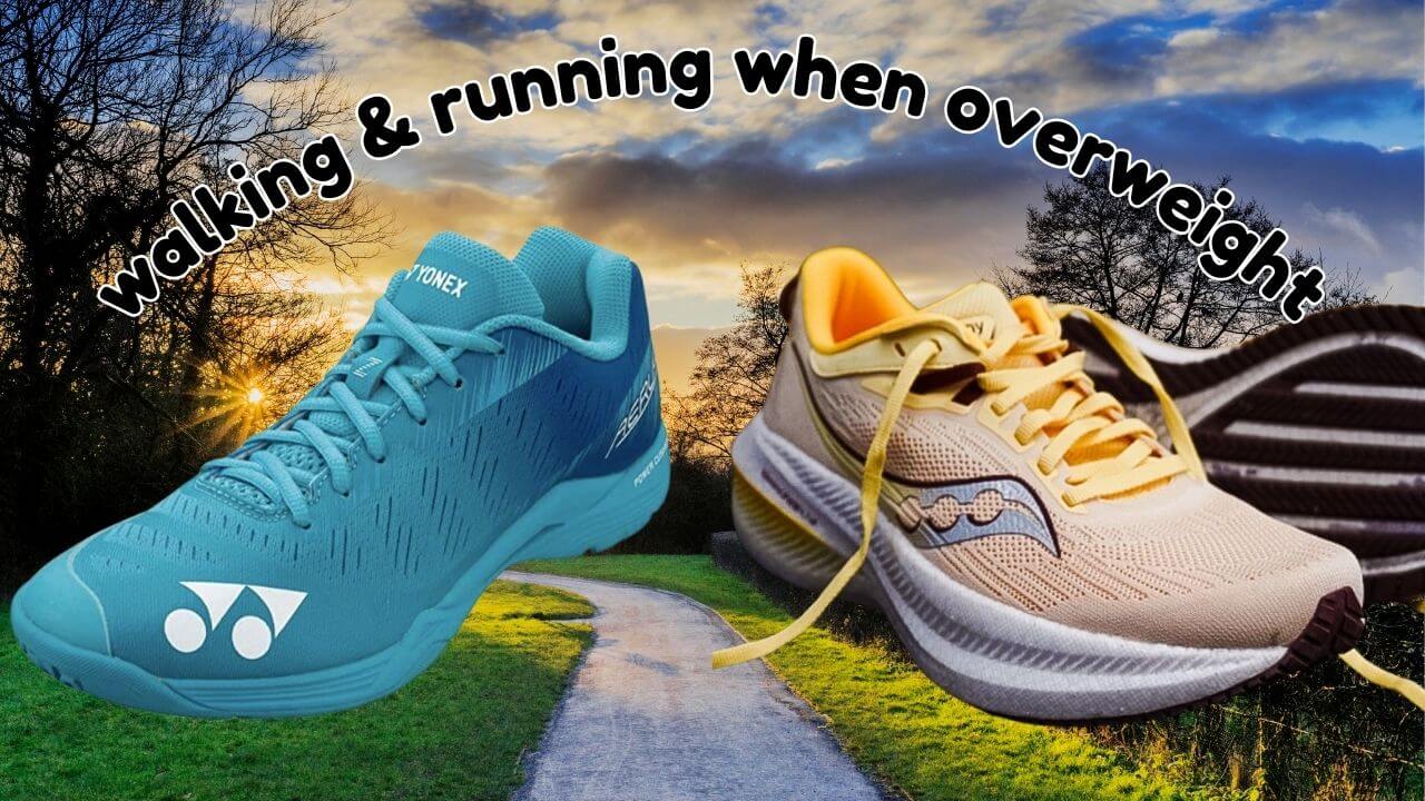 Walking shoe and a running shoe for overweight women