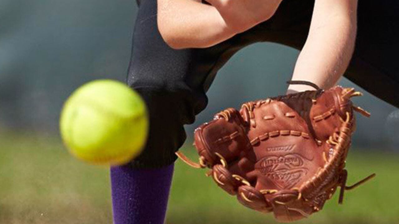 A softball player chose this softball glove