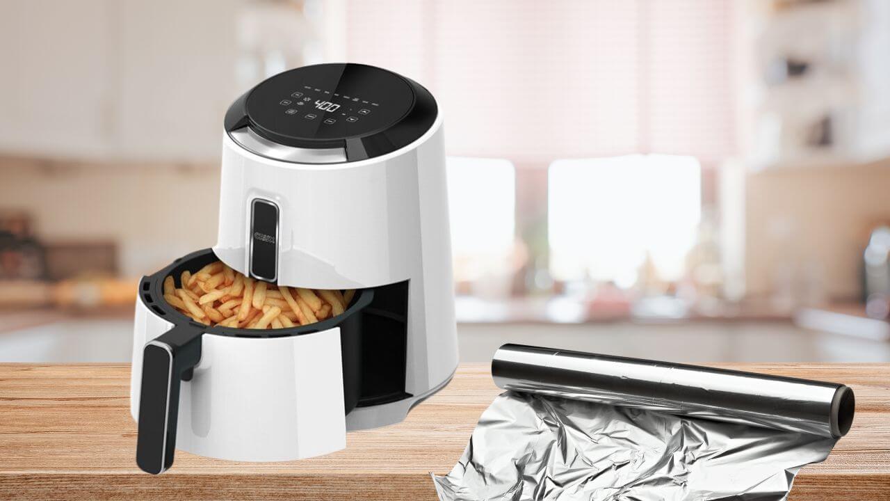 CRUX air fryer prepares to use aluminum foil