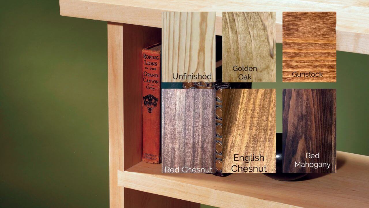 Different light and strong woods for shelves
