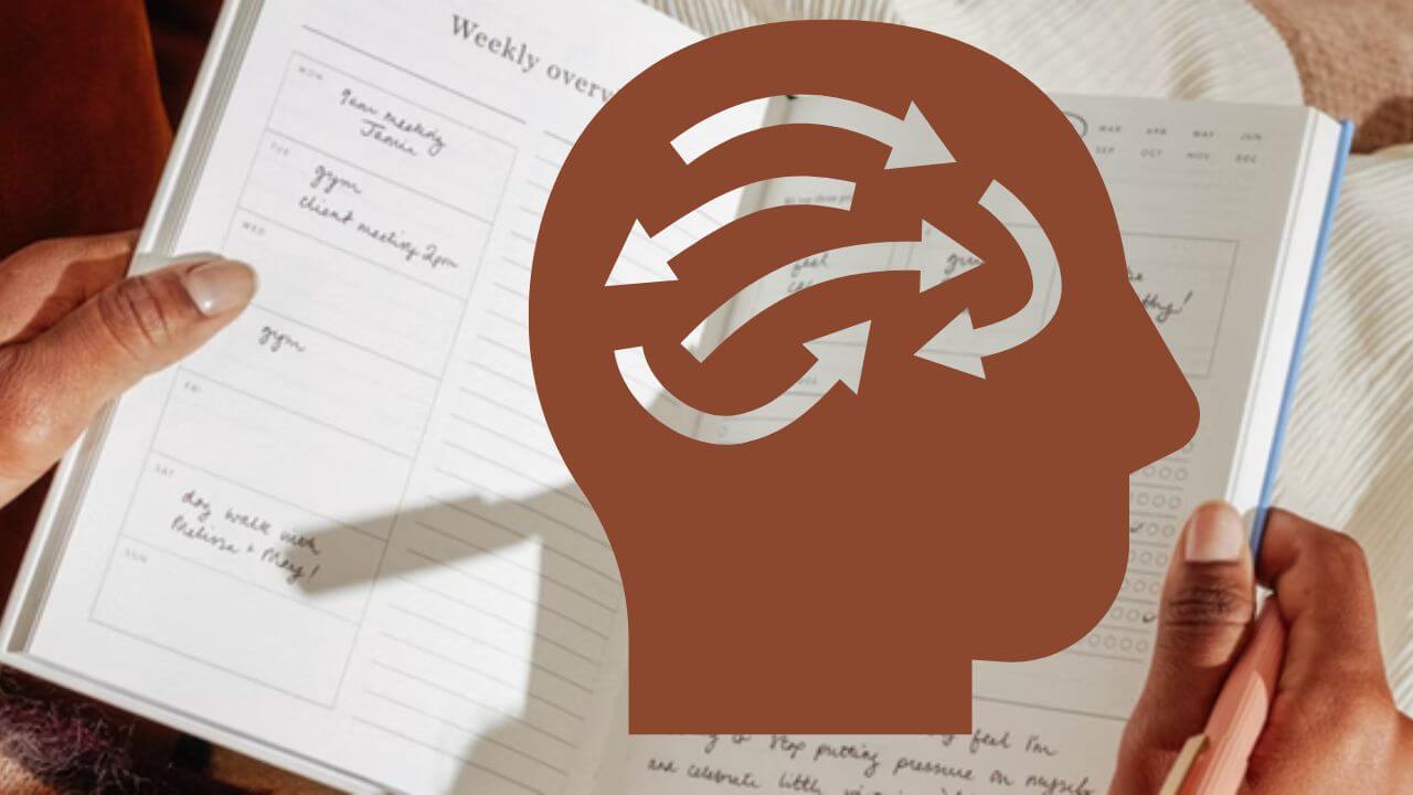 ADHD person with an ADHD planner