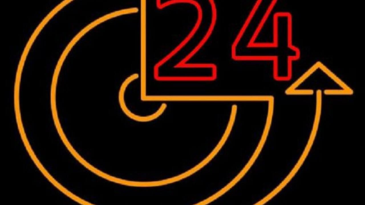 Unique 24-hour analog time symbol