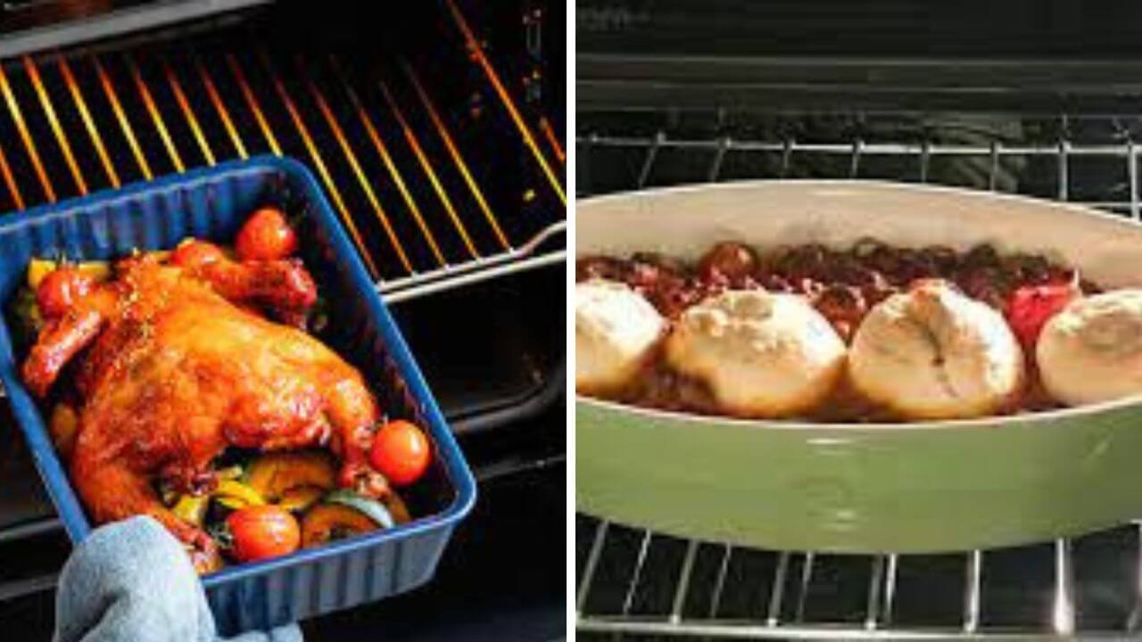 Ceramic baking dish and stoneware baking dish
