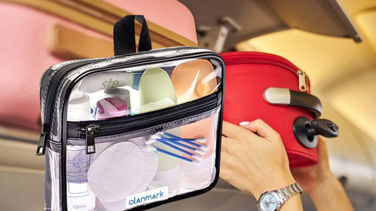 Clear bag authorized by the TSA for carry-on baggage