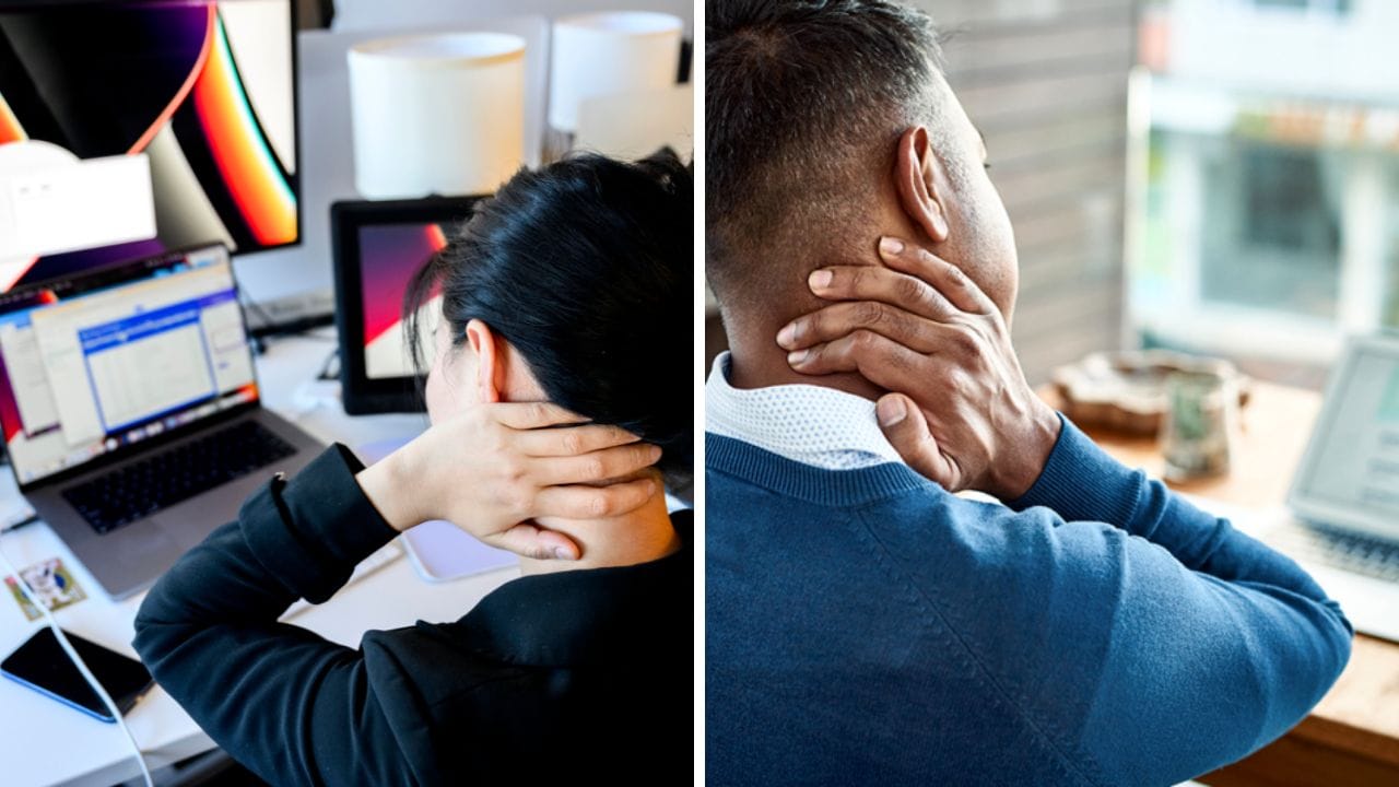 Individuals experienced neck pain while working at their computer
