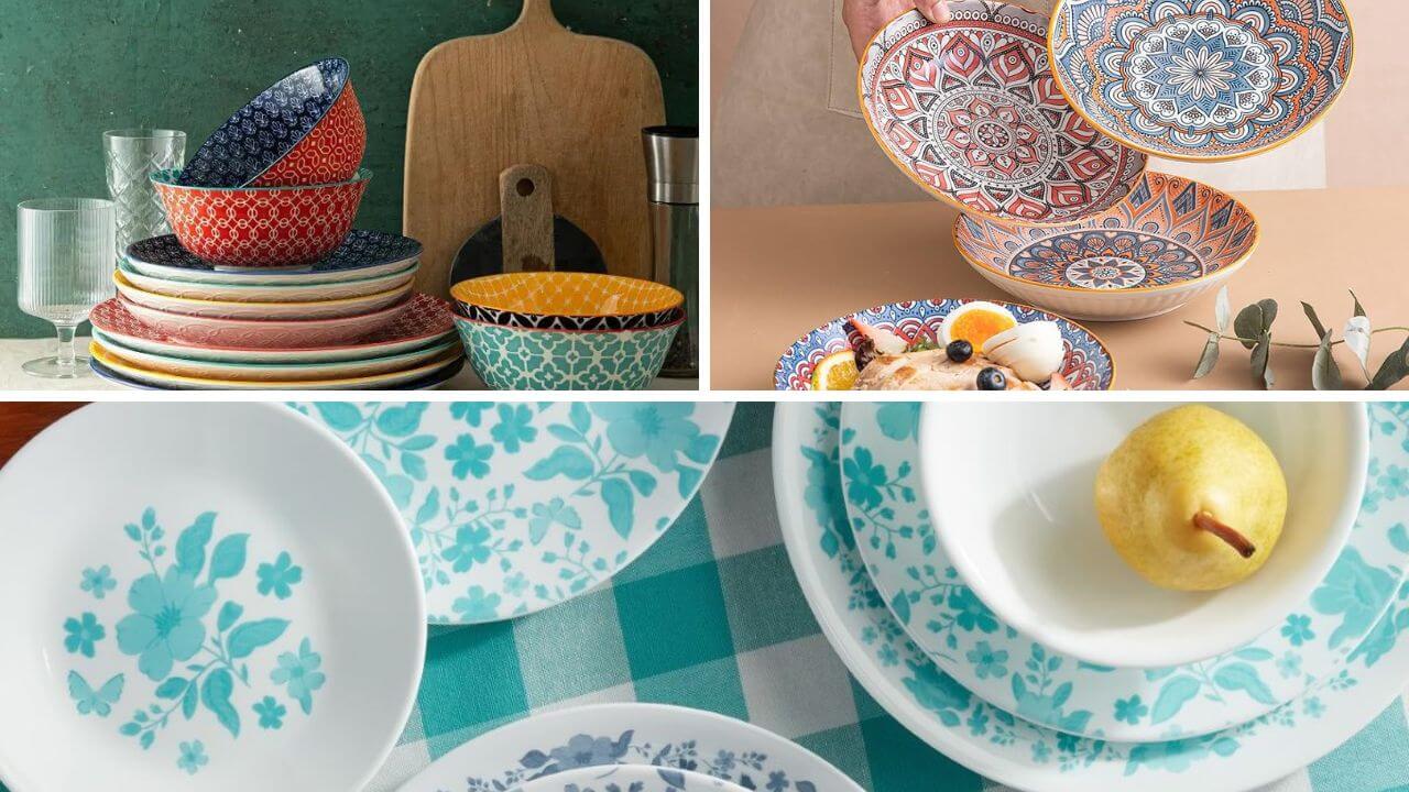 Porcelain and Corelle dinnerware