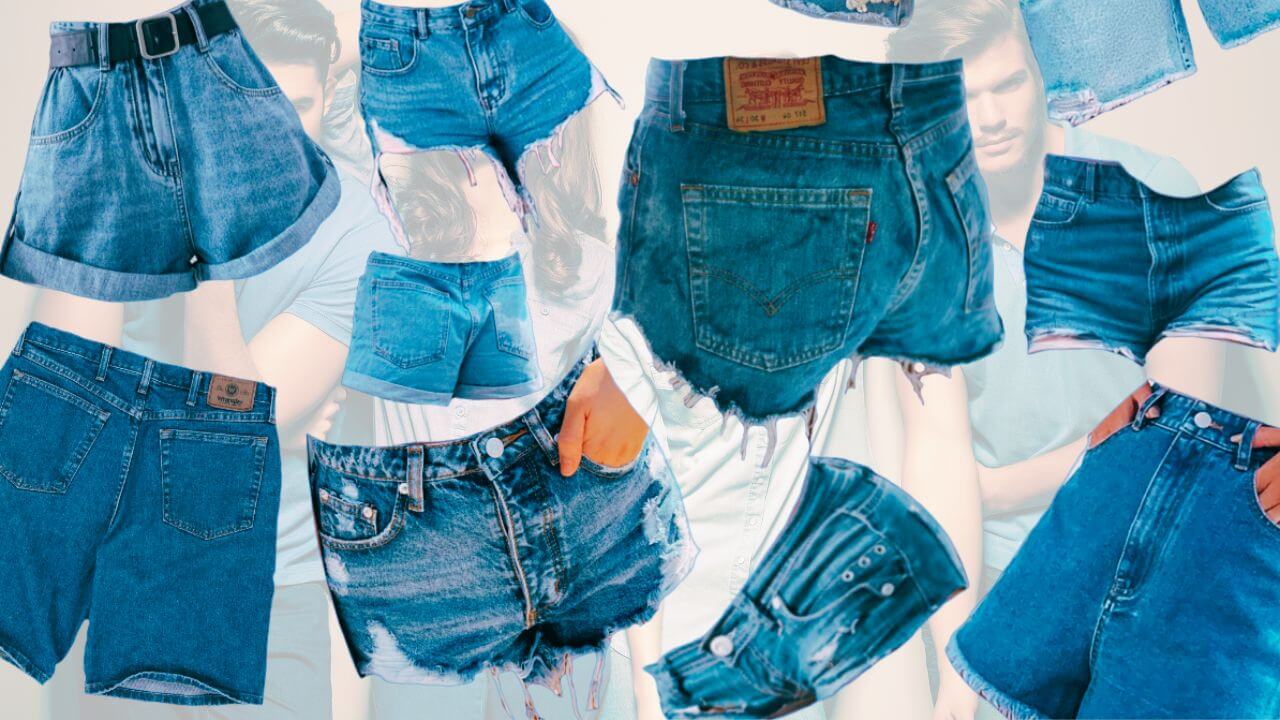Various styles of jorts