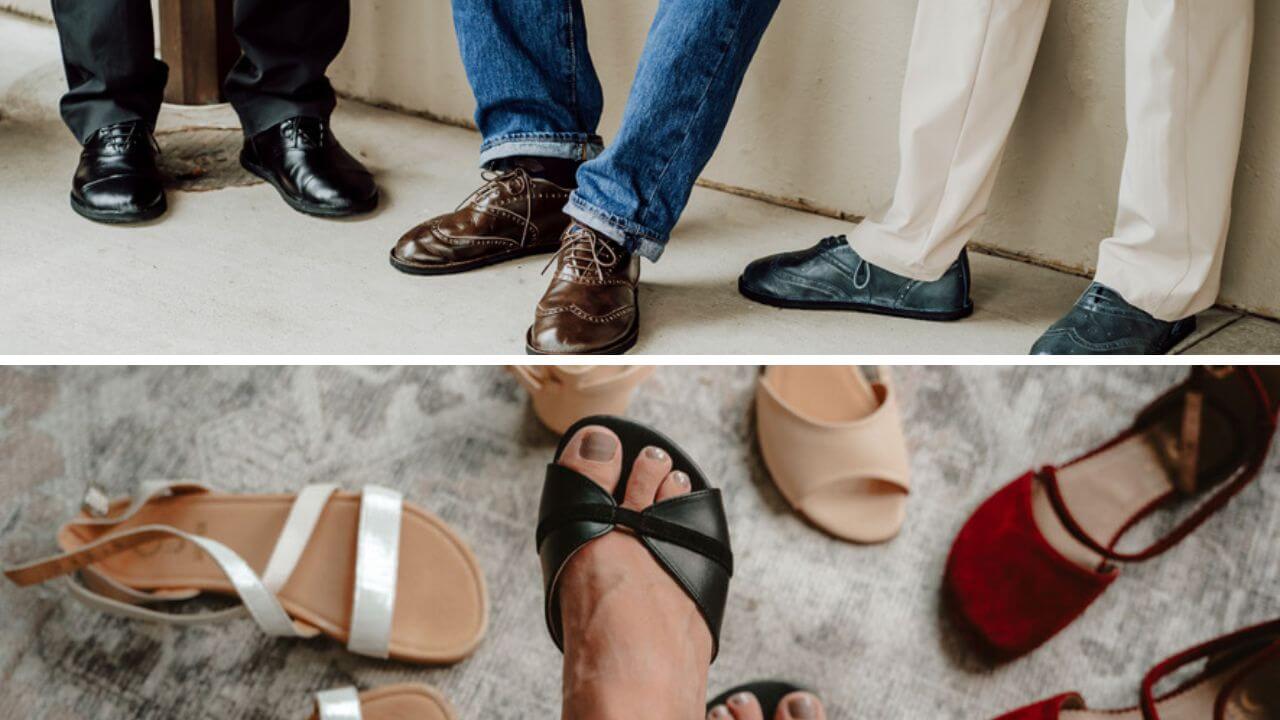Men's and women's barefoot dress shoes presentations