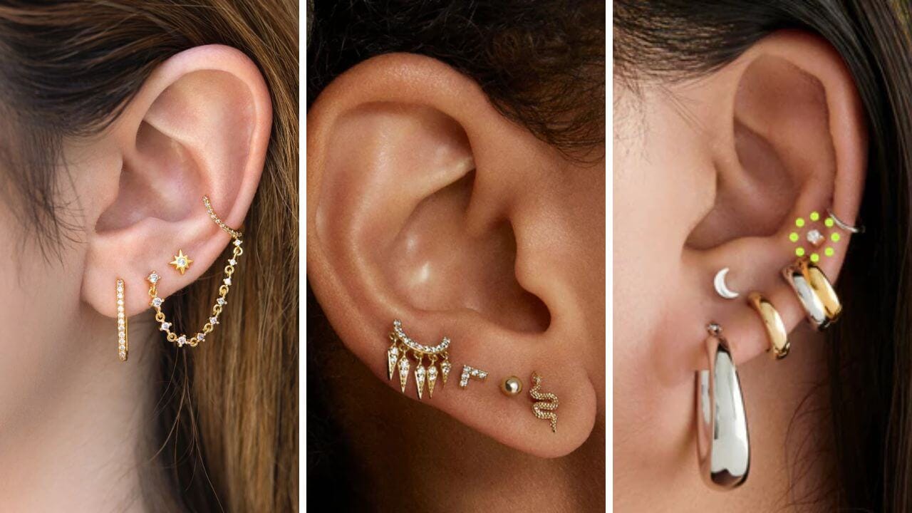 Different brands of flat back earrings
