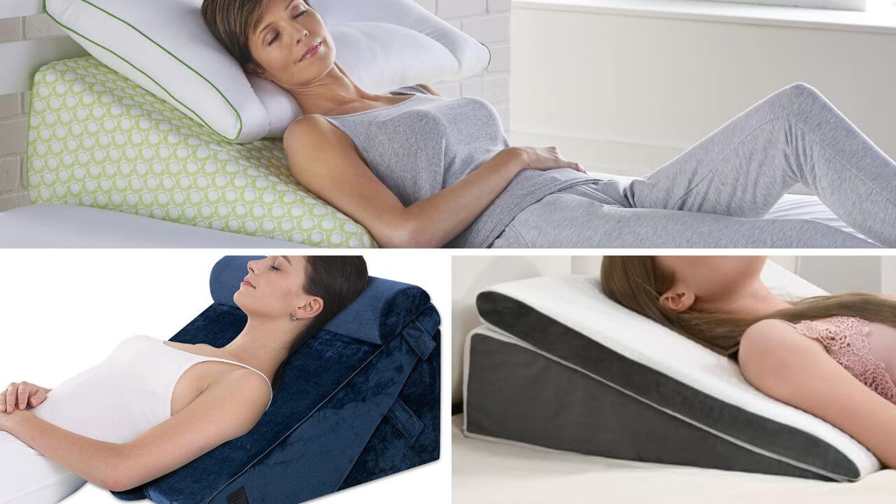 Three styles of wedge pillows