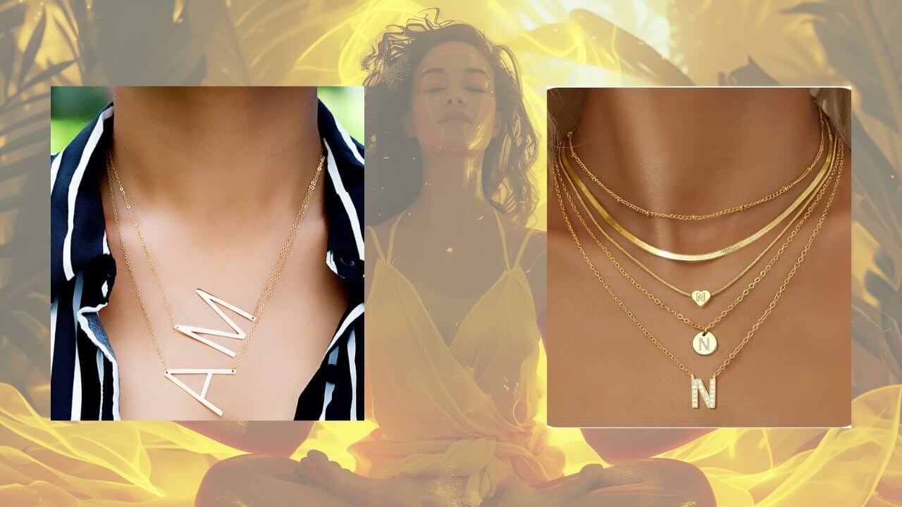 Letter necklaces backed by aura and mystery