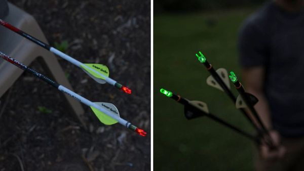See Brightness in the Arc When Launching the Right Lighted Nock