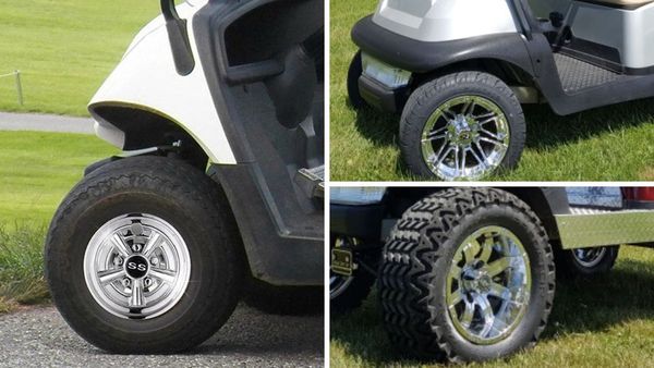 Drive Fairways in Style Decked Out in These Really Terrific Golf Cart Hub Caps